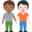 people holding hands, medium-dark skin tone, light skin tone